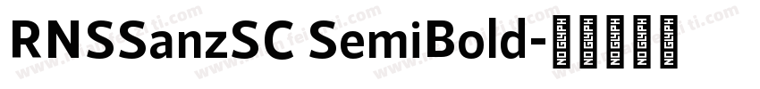 RNSSanzSC SemiBold字体转换